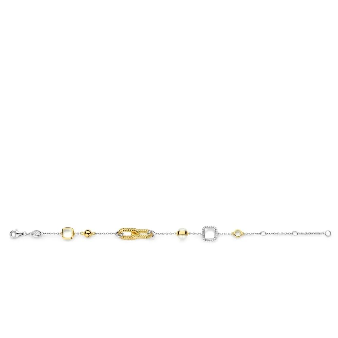 Ti Sento Bracelet - 23033ZY Argent Doré Et Maillons Torsadés | Femme Bracelet