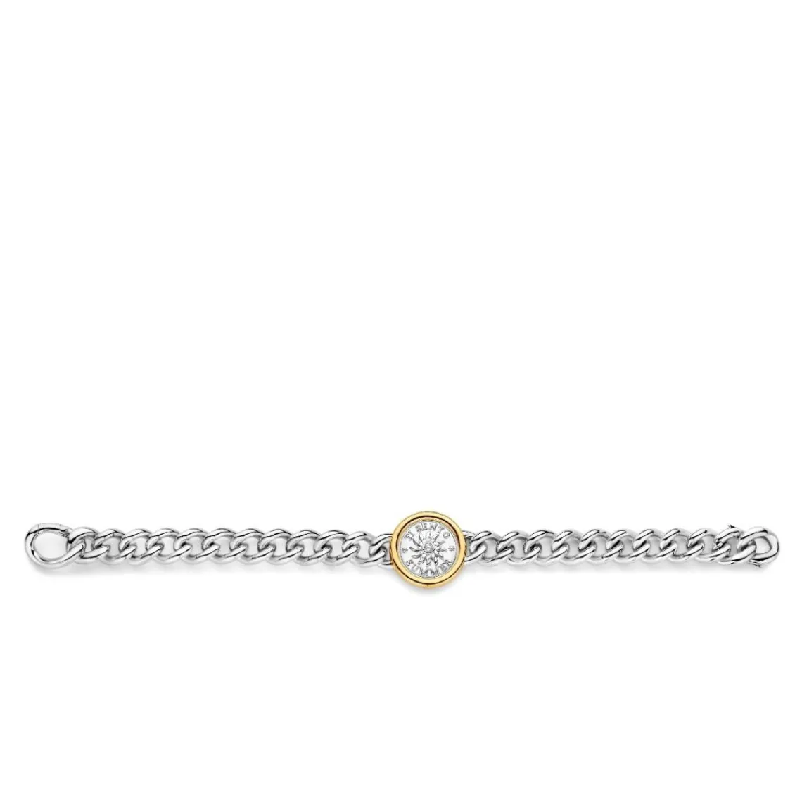 Ti Sento Bracelet - 23038ZY Argent Rhodié Et Pièce Serti Doré | Femme Bracelet