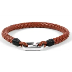 Tommy Hilfiger Bijoux Bracelet 2790024 - Bracelet Cuir Marron Homme | Homme Bracelet