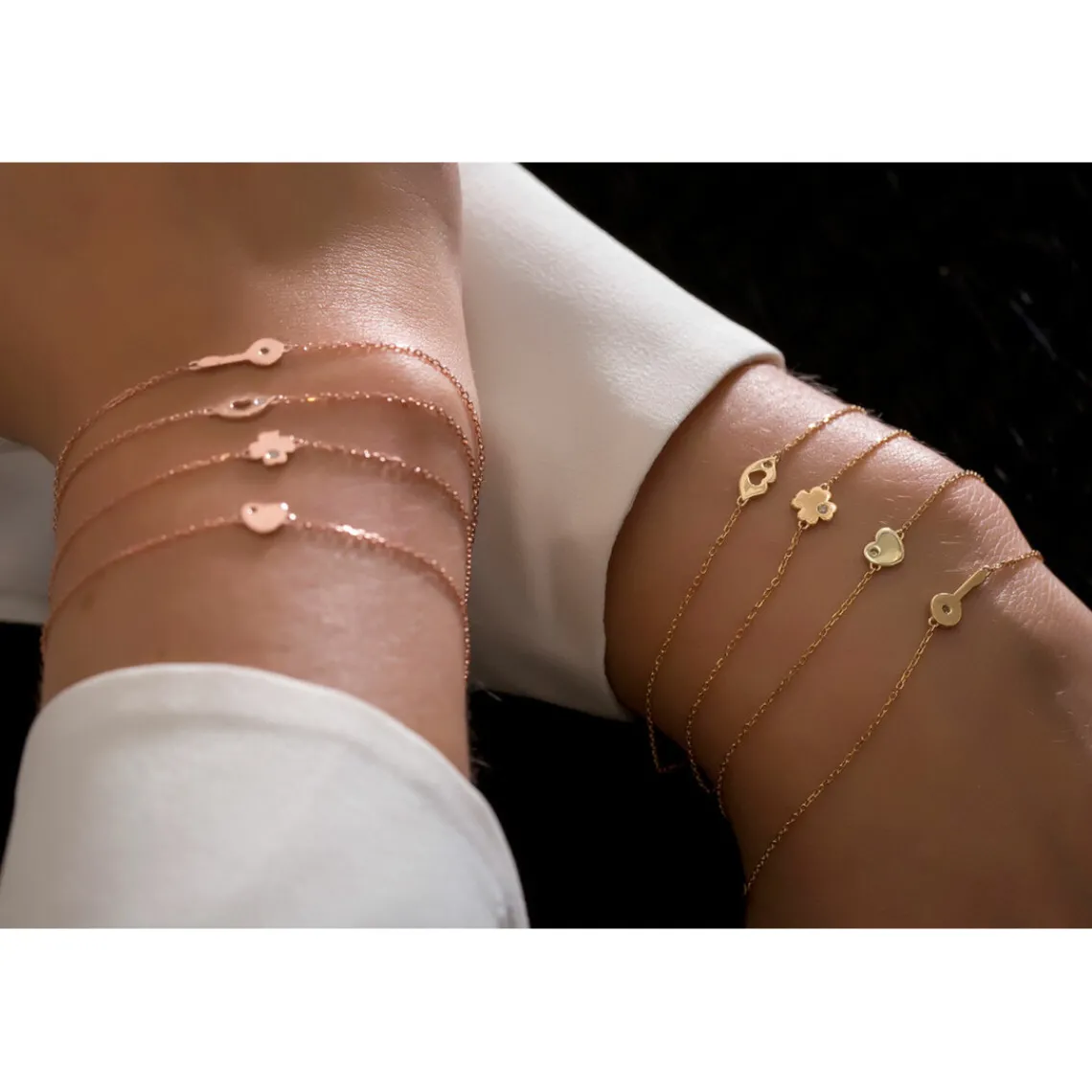 Vertigo Bracelet LOVE ME-OR ROSE - Bracelet Acier Diamant Rose Femme | Femme Bracelet
