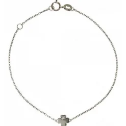 Vertigo Bracelet LUCKY ME-OR BLANC - Bracelet Acier Diamant Argent Femme | Femme Bracelet