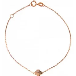 Vertigo Bracelet LUCKY ME-OR ROSE - Bracelet Acier Diamant Rose Femme | Femme Bracelet