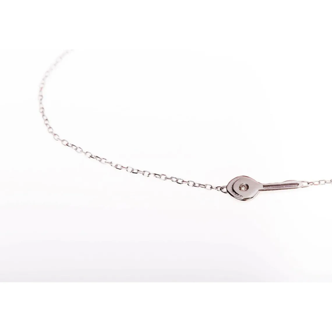 Vertigo Bracelet OPEN ME-OR BLANC - Bracelet Acier Diamant Argent Femme | Femme Bracelet