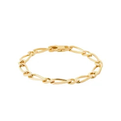 Maison de la Bijouterie Chaine figaro 1-1 plaqué or homme 7mm Y3ZYY0YZ | Homme Bracelet