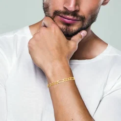 Maison de la Bijouterie Chaine figaro 1-3 plaqué or homme Y33Y00YZ | Homme Bracelet