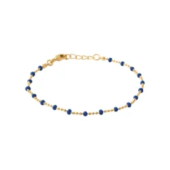 Maison de la Bijouterie Chaine fantaisie bleue plaqué or YU0U3WZV | Femme Bracelet