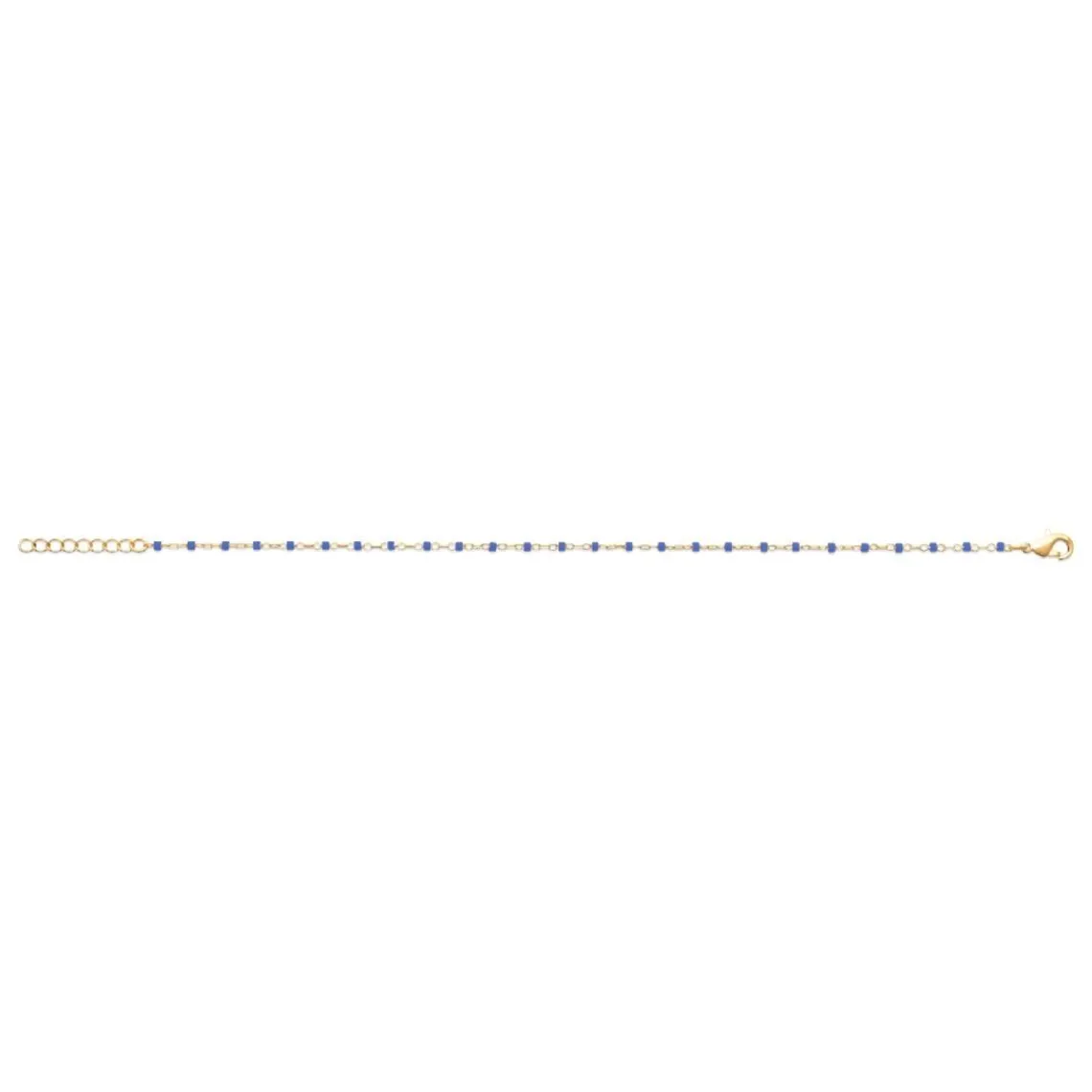 Maison de la Bijouterie Chaine fantaisie perles miyuki bleues plaqué or YU0UW0ZV | Femme Bracelet