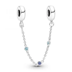Pandora Chaîne de Confort Triple Pierre Bleue - | Femme Charms