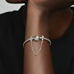 Pandora Chaîne de Confort Triple Pierre Bleue - | Femme Charms