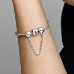 Pandora Charm Clip Chaîne de Confort Moments Cœurs En Relief | Femme Charms