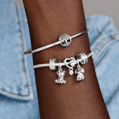 Pandora Charm Clip Moments Pavé Double Rang | Femme Charms