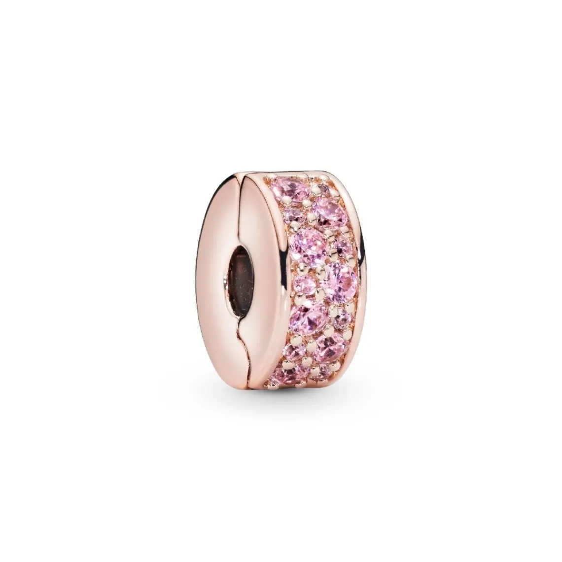 Pandora Charm Clip Moments Pavé Rose | Femme Charms