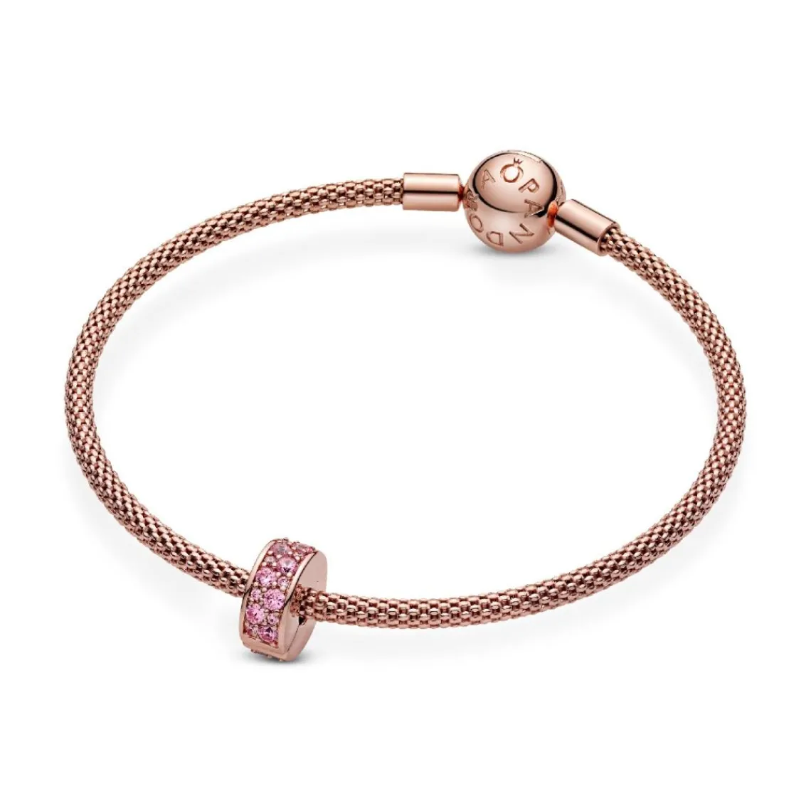 Pandora Charm Clip Moments Pavé Rose | Femme Charms