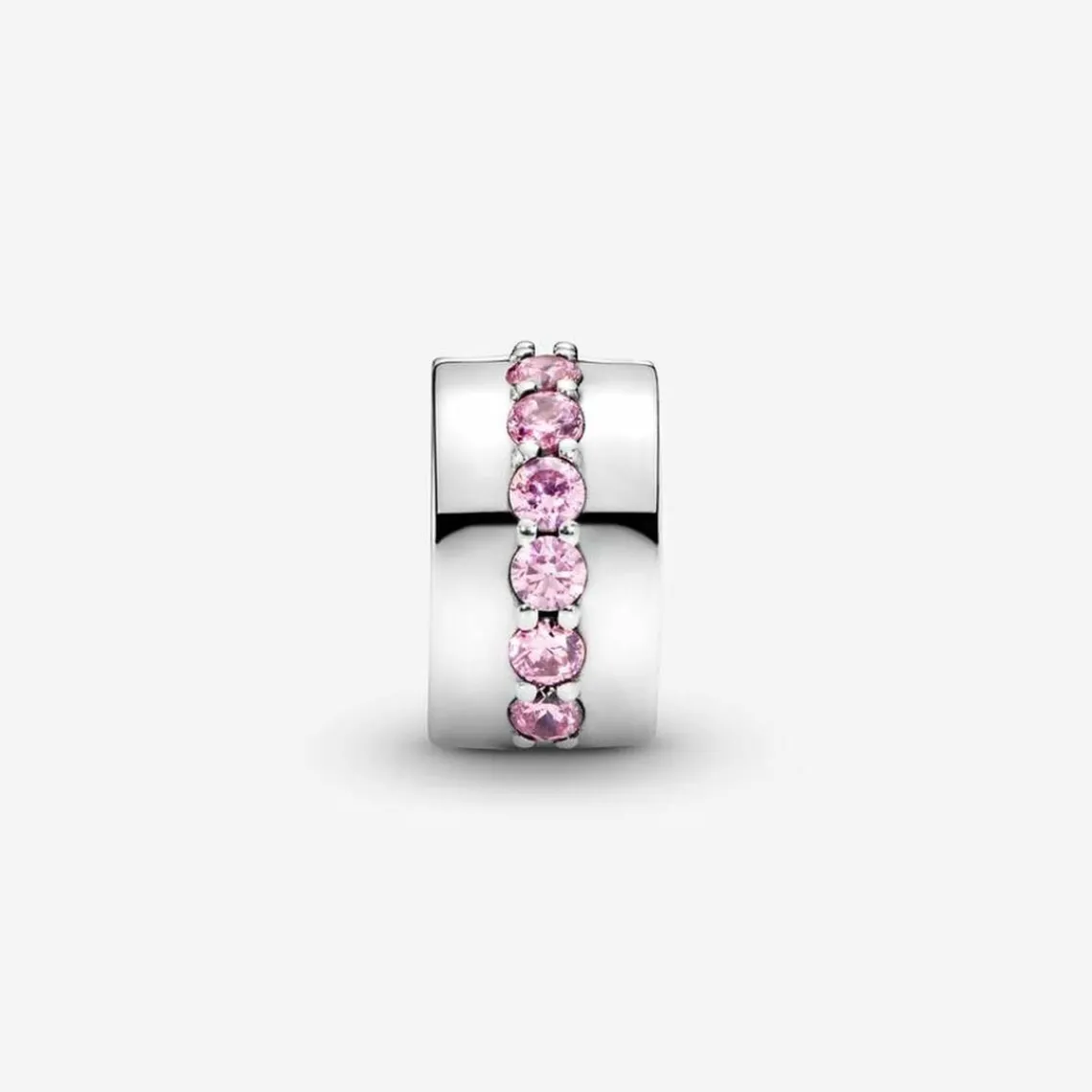 Pandora Charm Clip Moments Rangée Scintillante Rose | Femme Charms