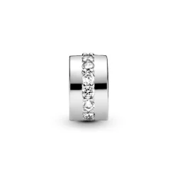 Pandora Charm Clip Moments Rangée Scintillante Incolore | Femme Charms