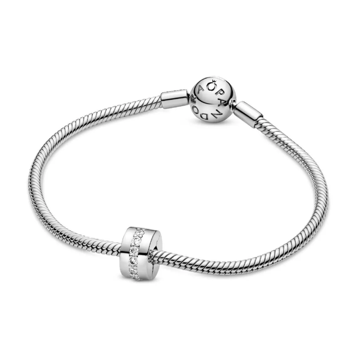 Pandora Charm Clip Moments Rangée Scintillante Incolore | Femme Charms