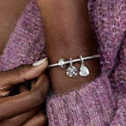 Pandora Charm Clip Moments Rangée Scintillante Incolore | Femme Charms