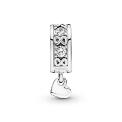 Pandora Charm Clip Pavé Moments - Ma Famille pour Toujours | Femme Charms