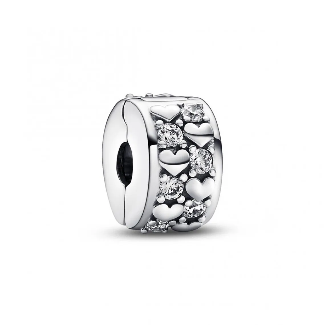 Pandora Charm Clip Pendant Cœurs de l'Infini Scintillants Argenté | Femme Charms