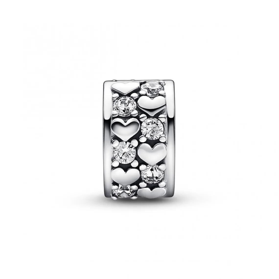 Pandora Charm Clip Pendant Cœurs de l'Infini Scintillants Argenté | Femme Charms