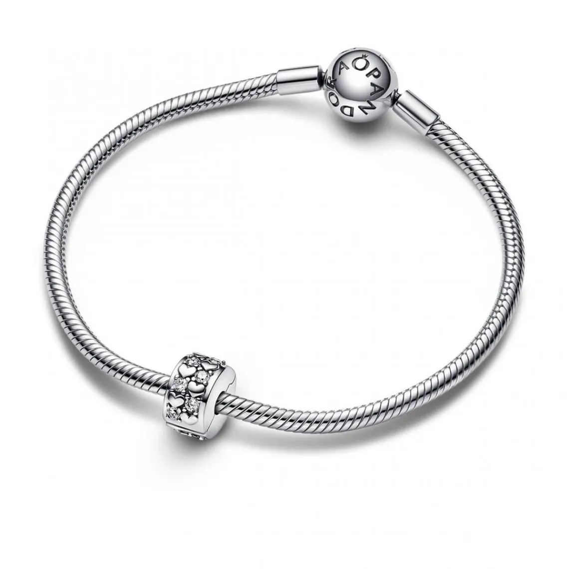 Pandora Charm Clip Pendant Cœurs de l'Infini Scintillants Argenté | Femme Charms