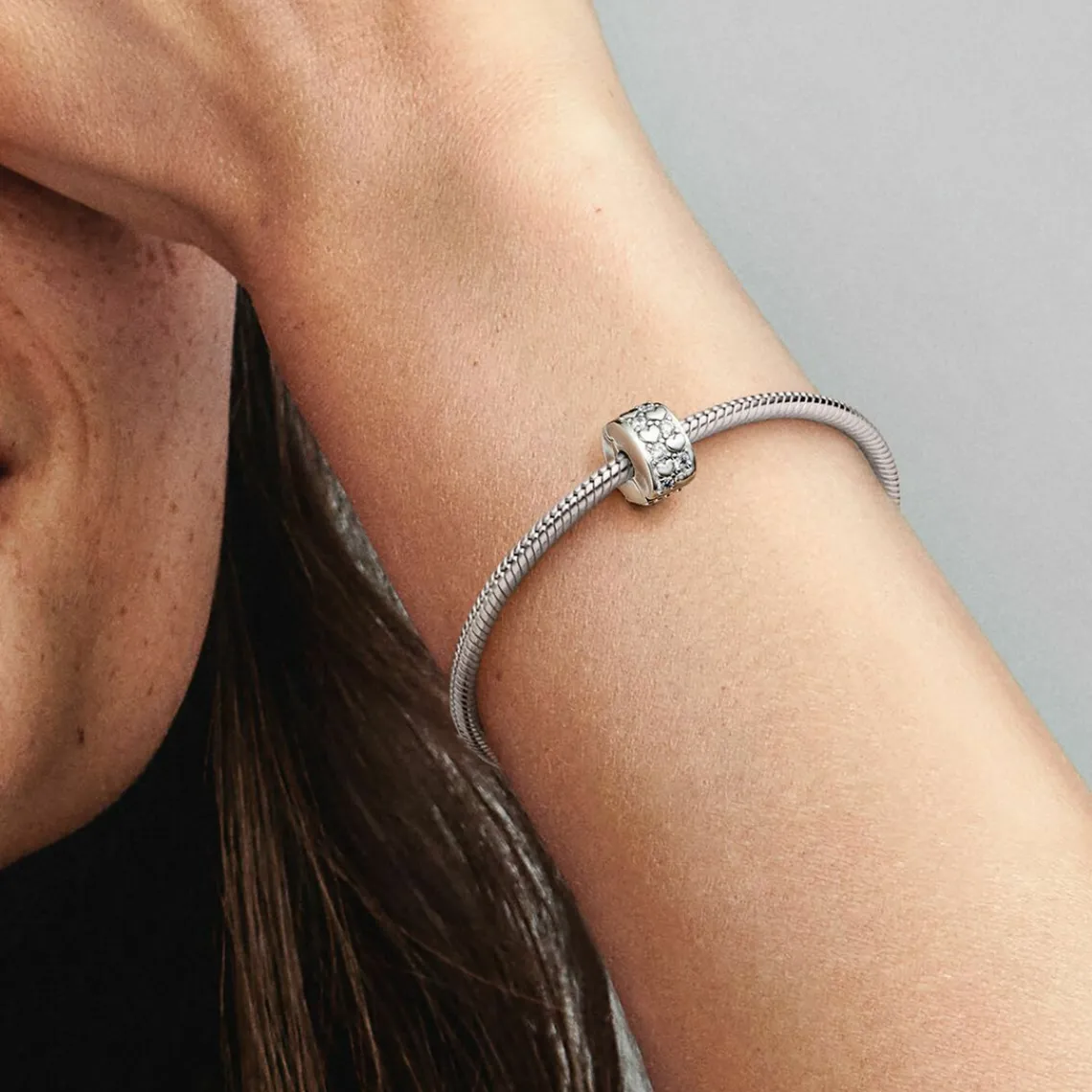 Pandora Charm Clip Pendant Cœurs de l'Infini Scintillants Argenté | Femme Charms