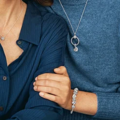 Pandora Charm Clip Scintillant Incolore & Bleu Timeless | Femme Charms