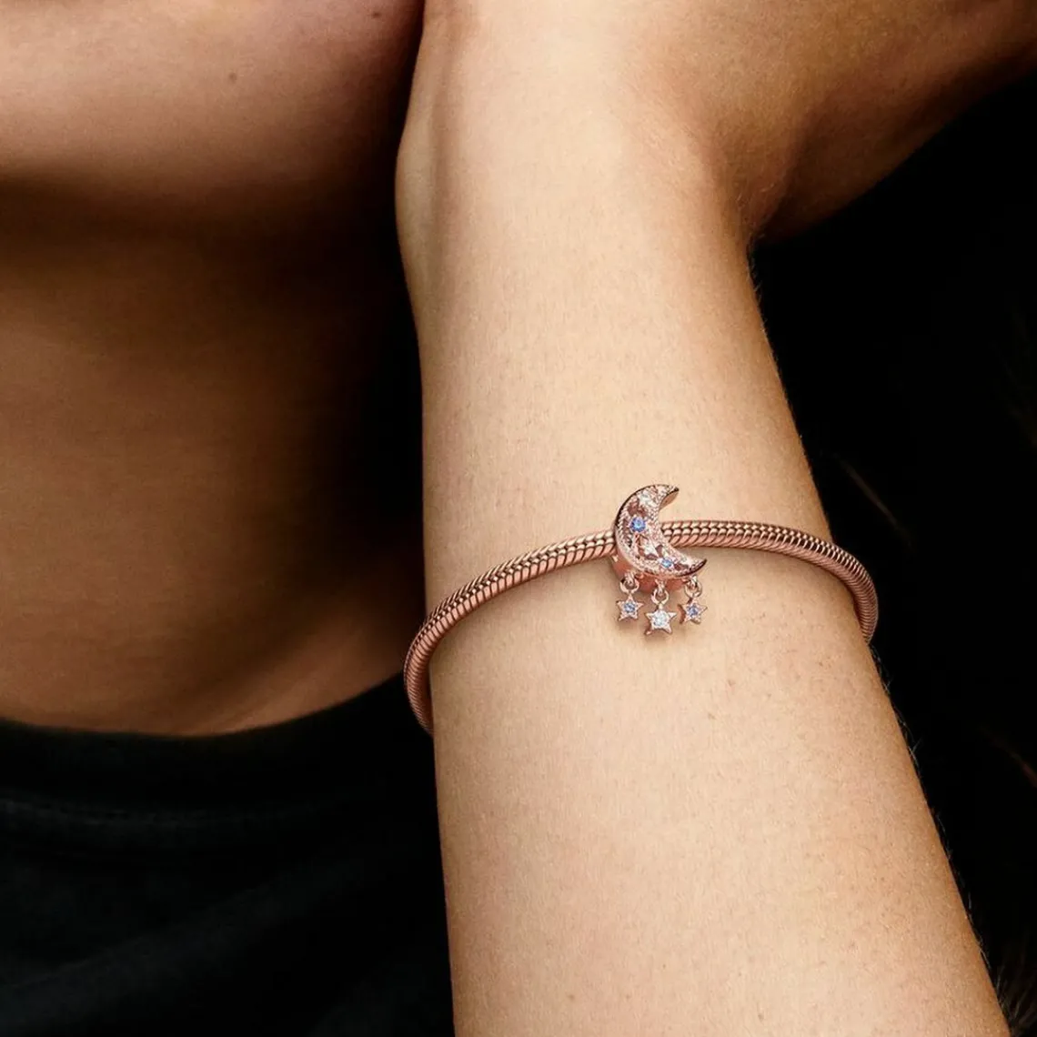 Pandora Charm Croissant de Lune et Étoiles – Moments | Femme Charms