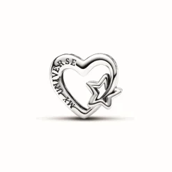Pandora Charm Cœur Ajouré Famille avec Étoile | Femme Charms