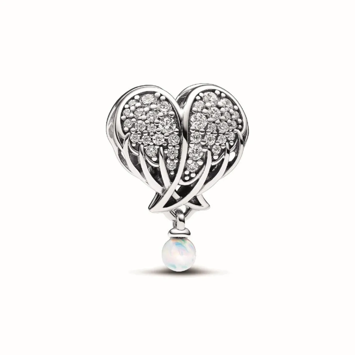 Pandora Charm Cœur et Ailes d’Ange Scintillant | Femme Charms