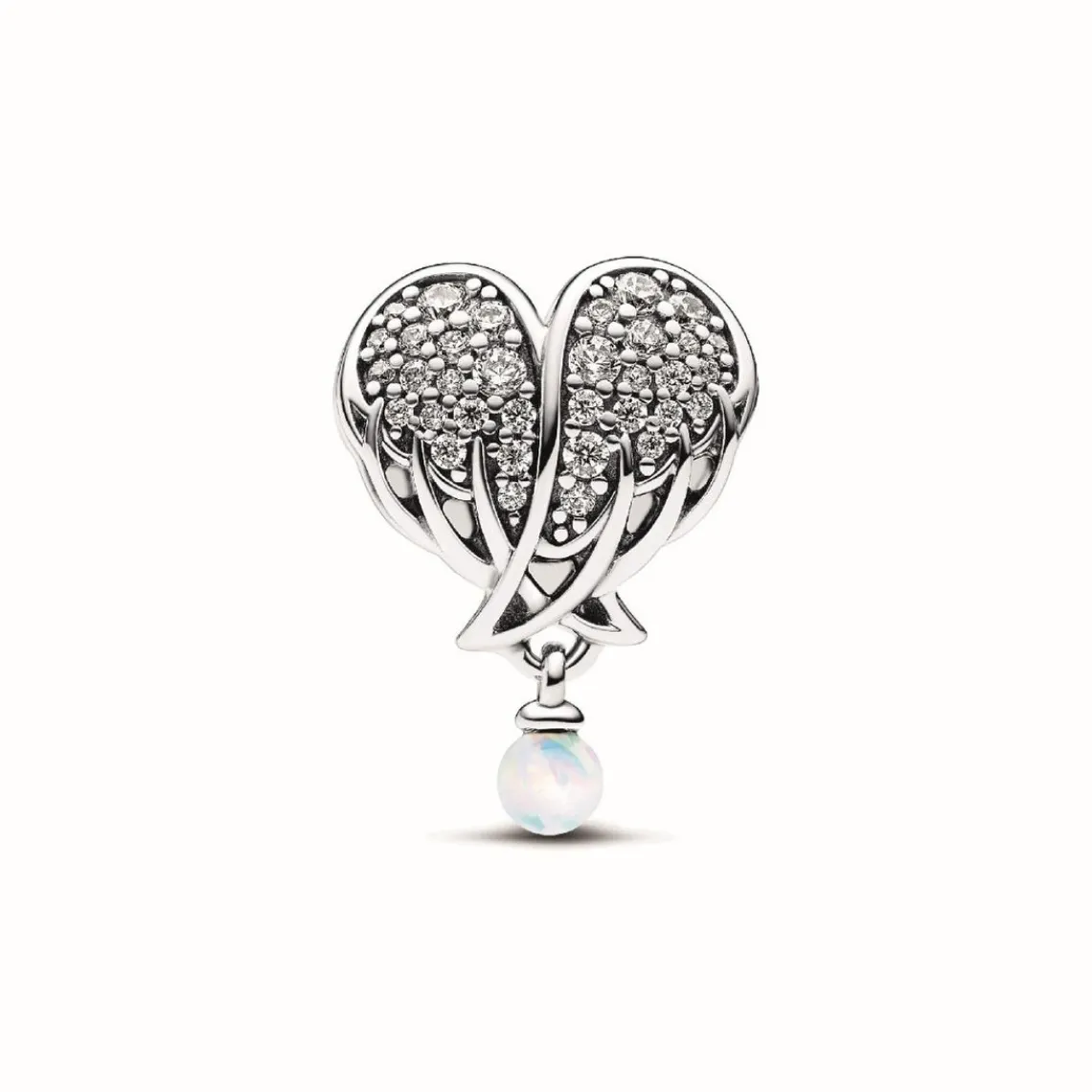 Pandora Charm Cœur et Ailes d’Ange Scintillant | Femme Charms