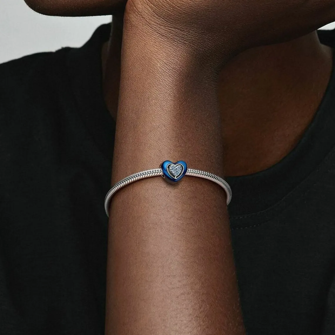 Pandora Charm Cœur Rotatif Bleu | Femme Charms