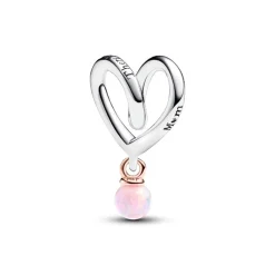 Pandora Charm Cœur Ruban Bimatière | Femme Charms