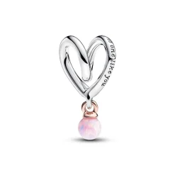 Pandora Charm Cœur Ruban Bimatière | Femme Charms
