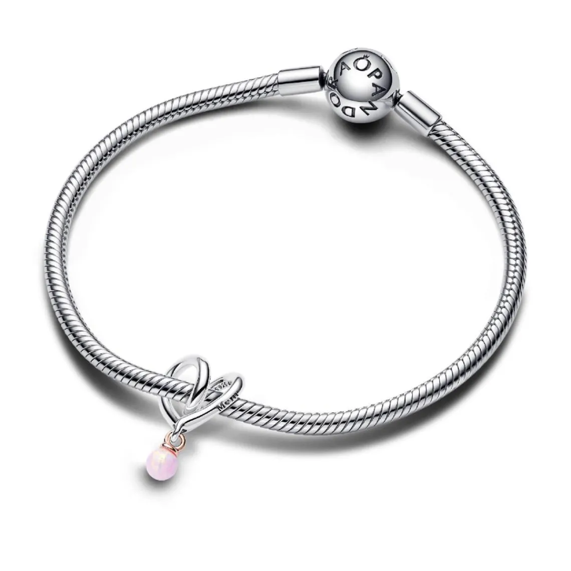 Pandora Charm Cœur Ruban Bimatière | Femme Charms