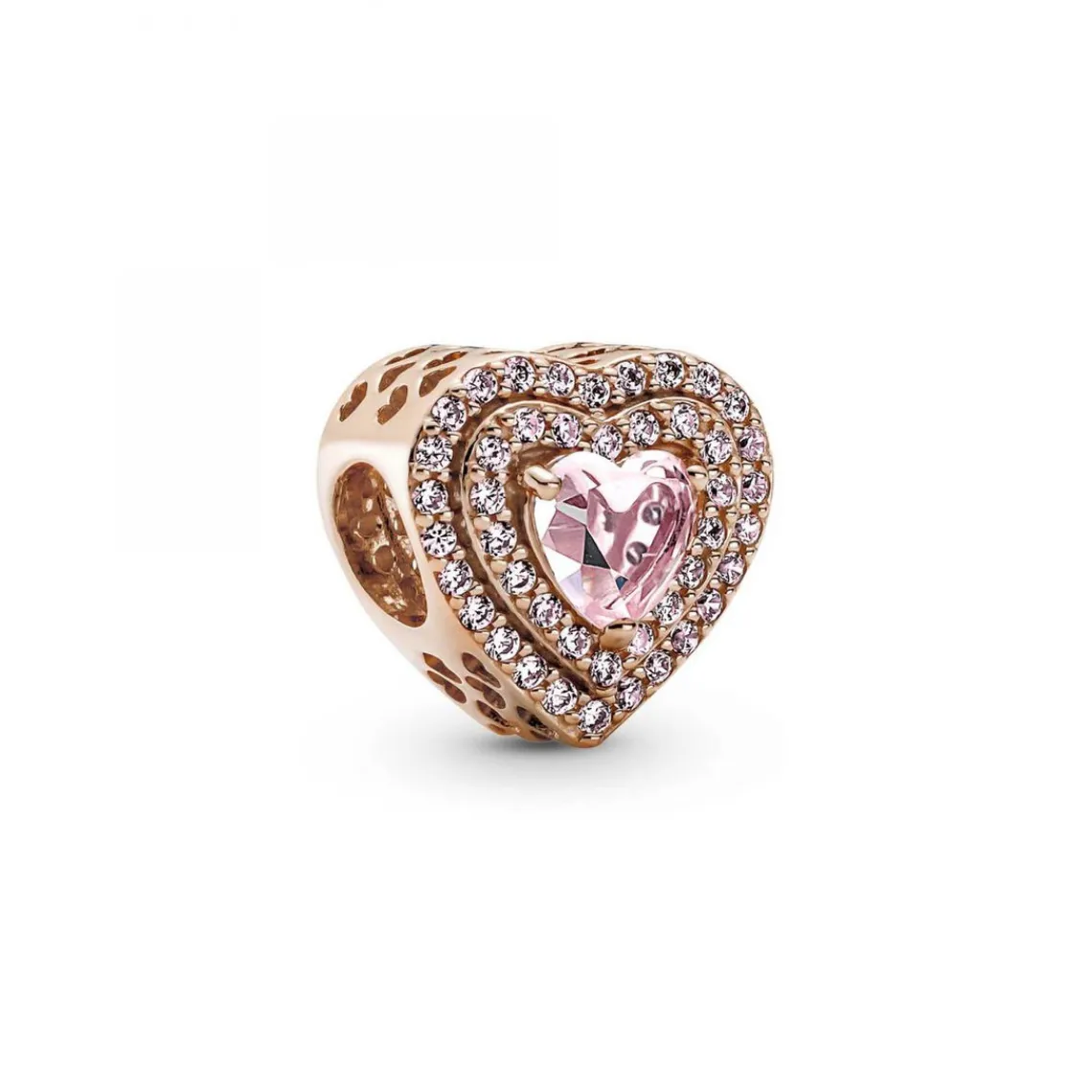 Pandora Charm Cœurs Nivelés Scintillant rose gold Timeless | Femme Charms