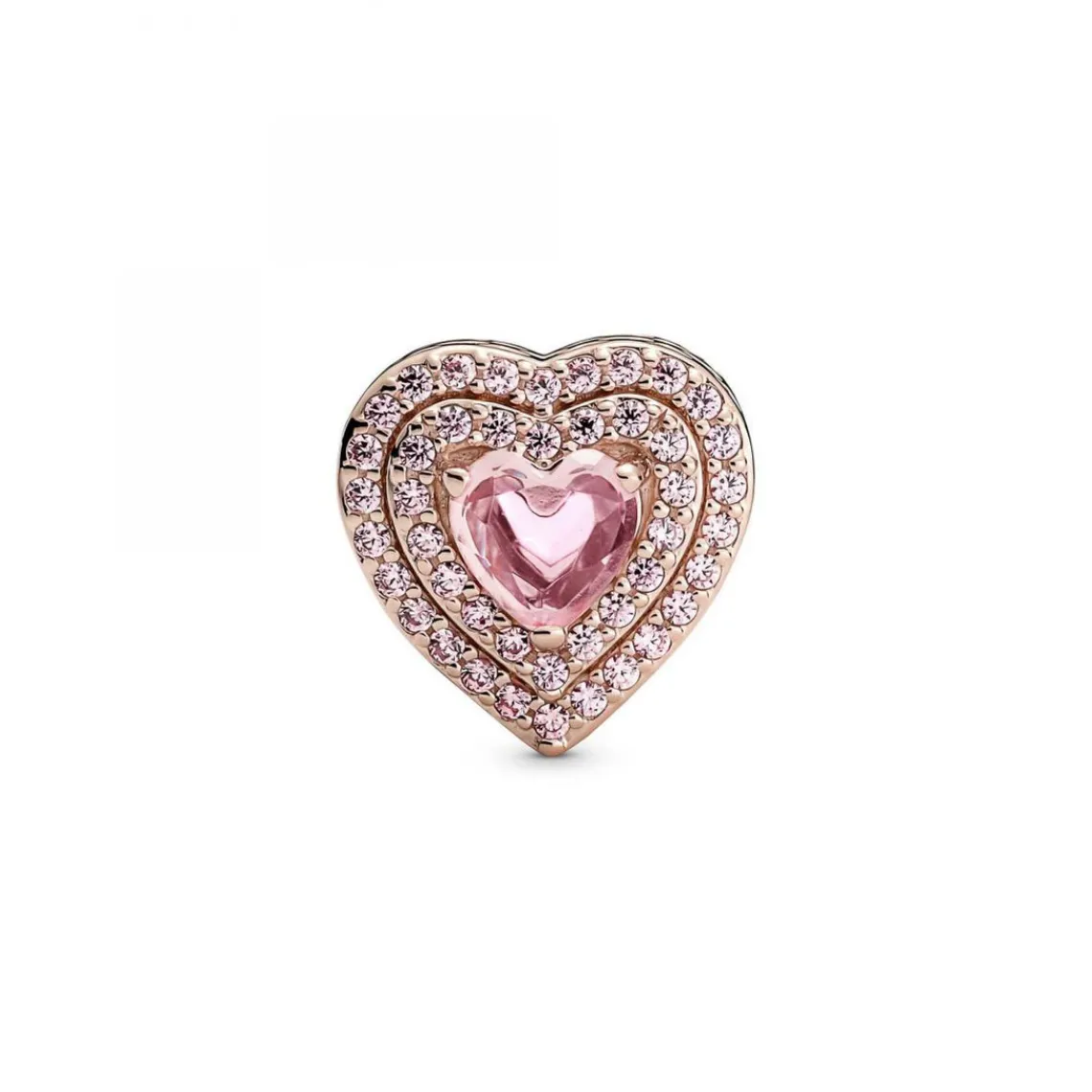 Pandora Charm Cœurs Nivelés Scintillant rose gold Timeless | Femme Charms