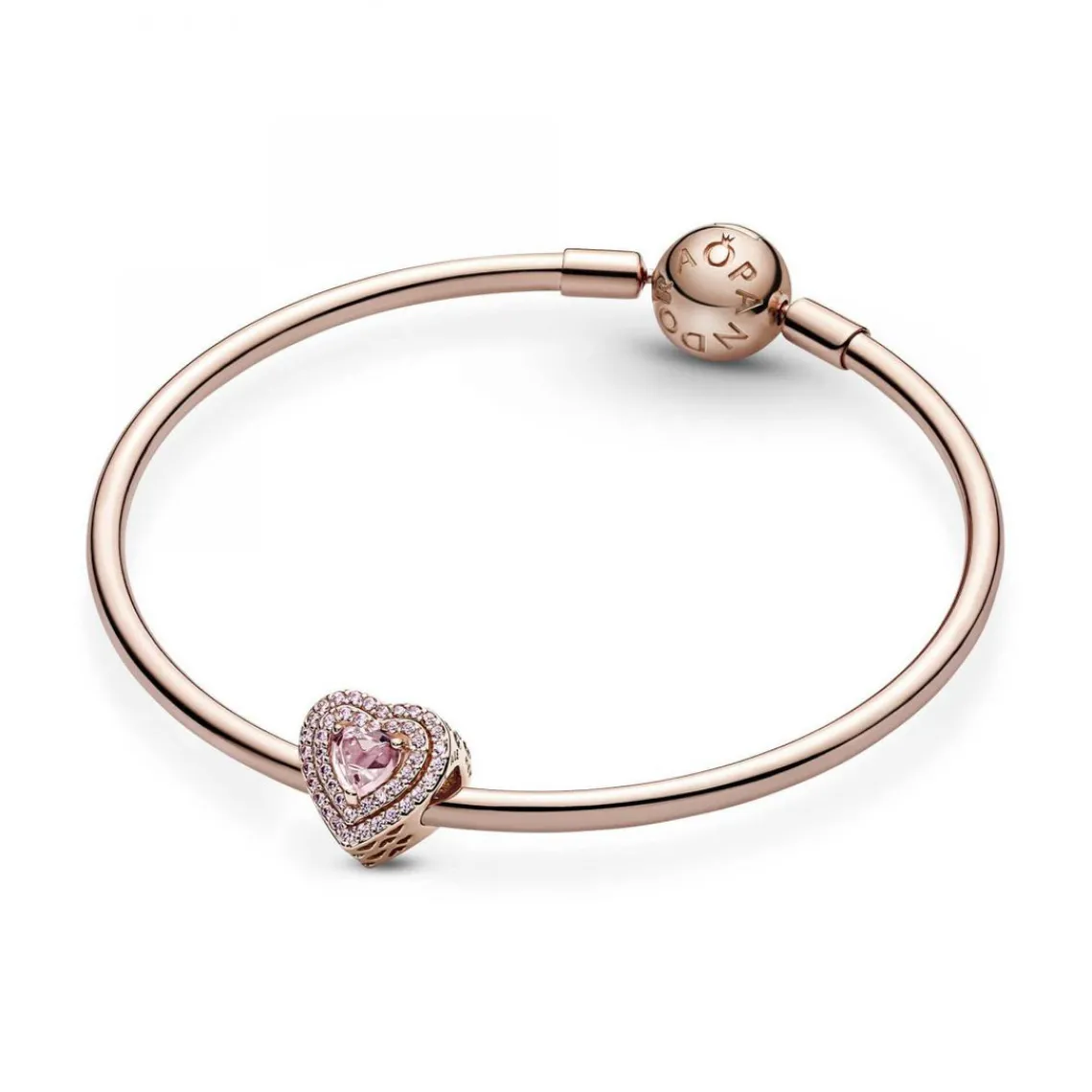 Pandora Charm Cœurs Nivelés Scintillant rose gold Timeless | Femme Charms