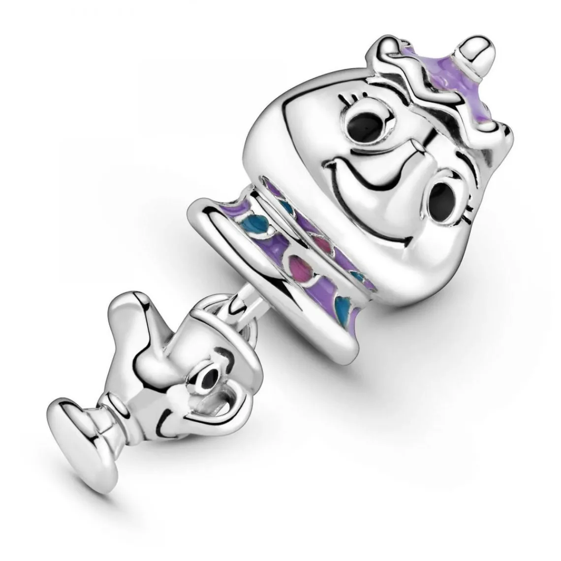 Pandora Charm Disney x Madame Samovar et Zip de la Belle et la Bête | Femme Charms