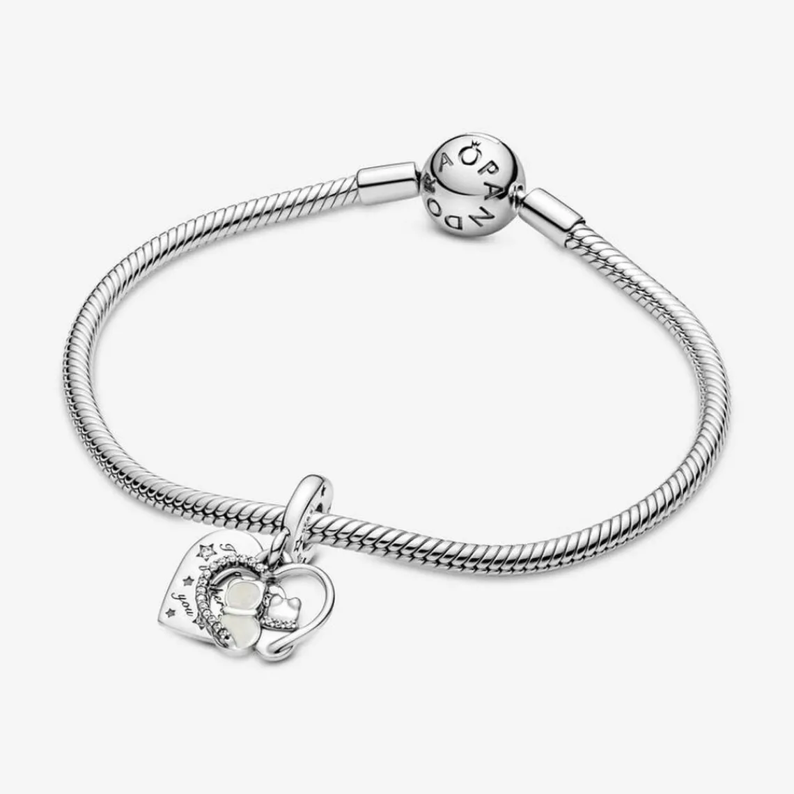 Pandora Charm Double Pendant Chats & Cœurs | Femme Charms