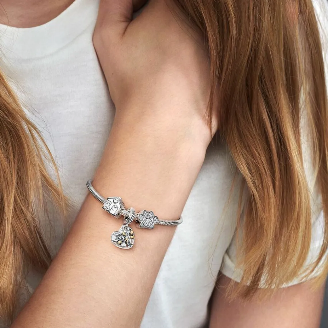 Pandora Charm Double Pendant Cœur Arbre de vie Bicolore People | Femme Charms