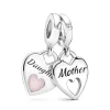 Pandora Charm Double Pendant Cœur Séparable Mère & Fille | Femme Charms