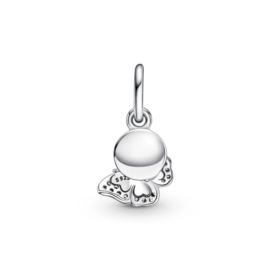 Pandora Charm double pendant Moments Papillon bleu scintillant & Citation | Femme Charms
