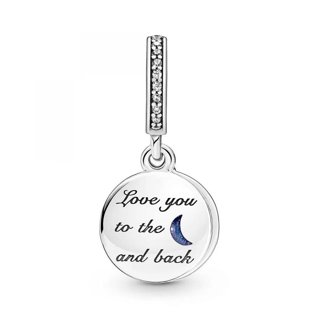 Pandora Charm double pendant Moments Arbre & Lune de la Galaxie | Femme Charms