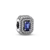 Pandora Charm Femme Abyme de Rectangles Scintillants Bleu Timeless | Femme Charms