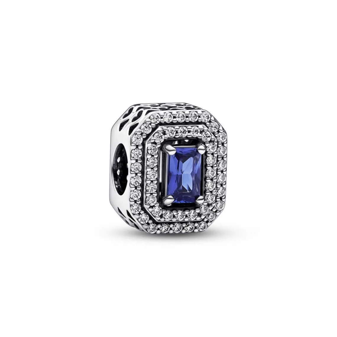 Pandora Charm Femme Abyme de Rectangles Scintillants Bleu Timeless | Femme Charms