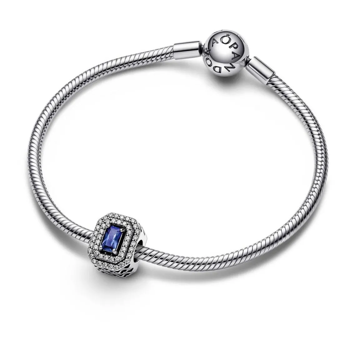 Pandora Charm Femme Abyme de Rectangles Scintillants Bleu Timeless | Femme Charms