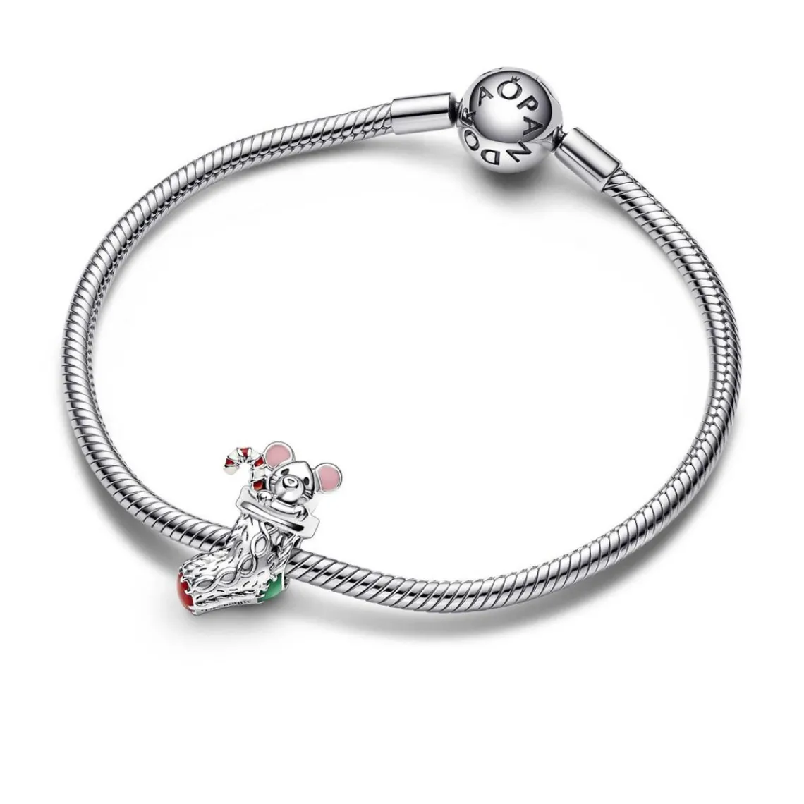 Pandora Charm Femme Chaussette de Noël et Souris Moments | Femme Charms