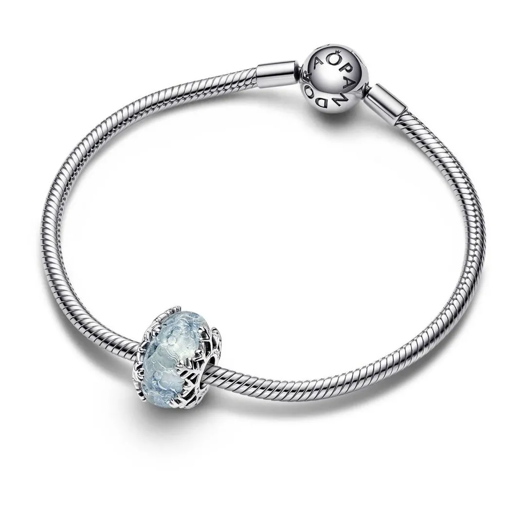 Pandora Charm Femme Murano Flocon de Neige Bleu Hivernal Moments | Femme Charms