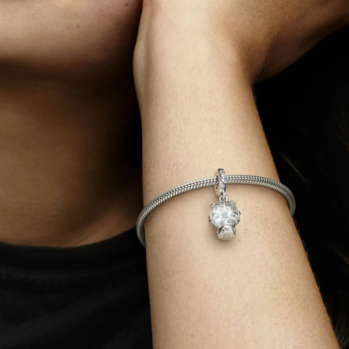 Pandora Charm Femme Pendant Boule à Neige et Flocon Moments | Femme Charms